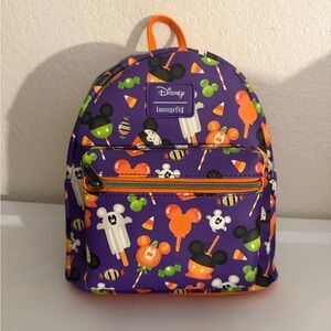 Loungefly Purple Halloween Mickey Mini Backpack